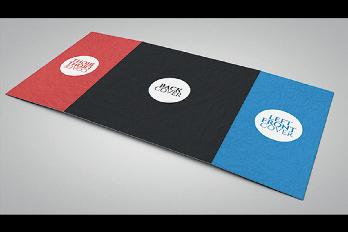 Square Gate Fold Mock-Up, a Print Template by mockupbank (Photo 4 of 4)
