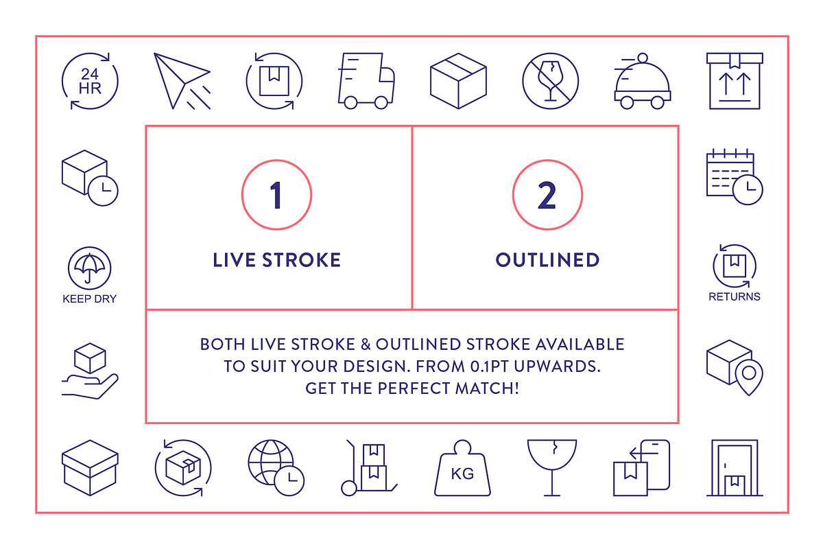 Shipping & Delivery Line Icons, an Outline Icon by Made by Made (Photo 5 of 10)