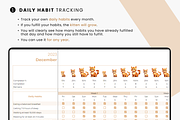 Habit Tracker Google Sheets | Cats, a Templates & Theme by MondaySpark (Thumbnail 2 of 6)