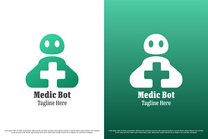 Health technology logo template