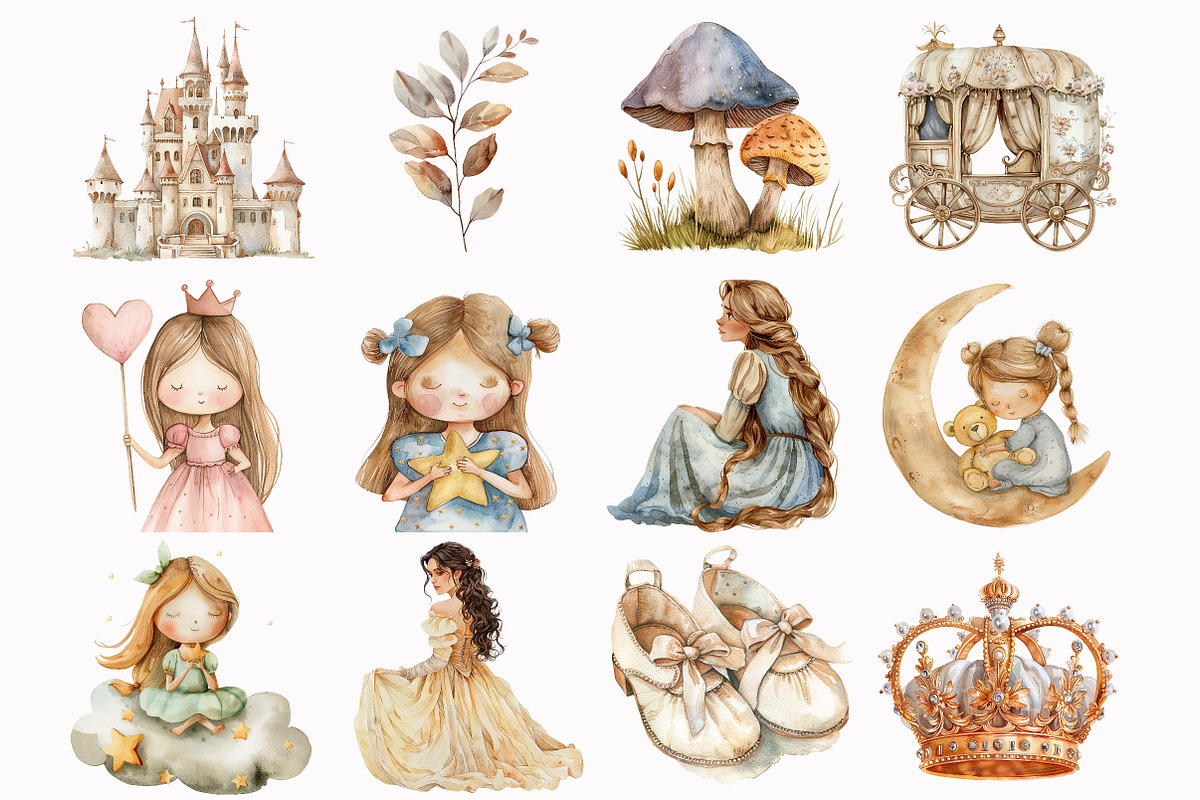 Neutra Princess Clipart, an Illustration by Design Market (Photo 5 of 5)
