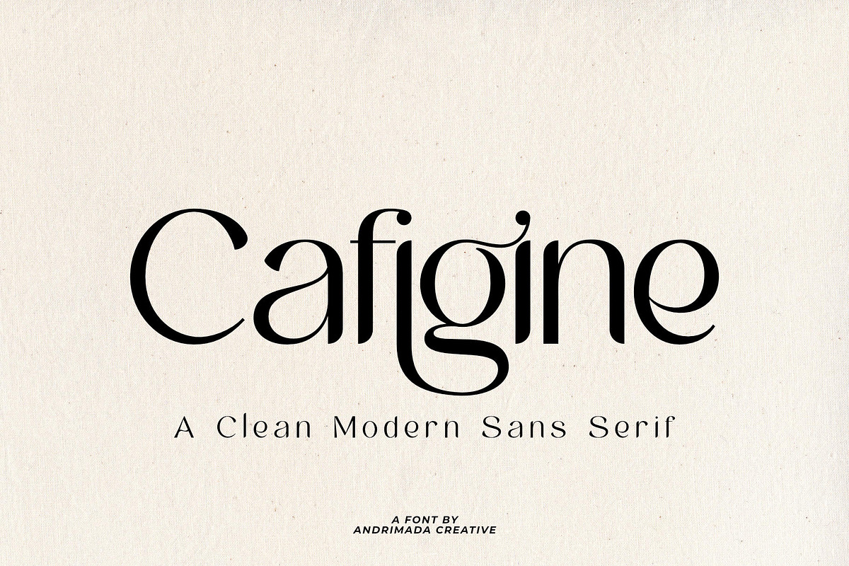Cafigine | Modern Sans Serif Font, a Sans Serif Font by Andrimada Creative (Photo 1 of 13)