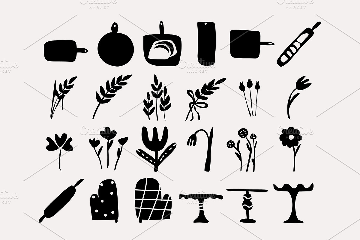 216 BAKERY CLIPART - VECTOR SHAPES, a Decorative Illustration by JuDesign (Photo 12 of 21)