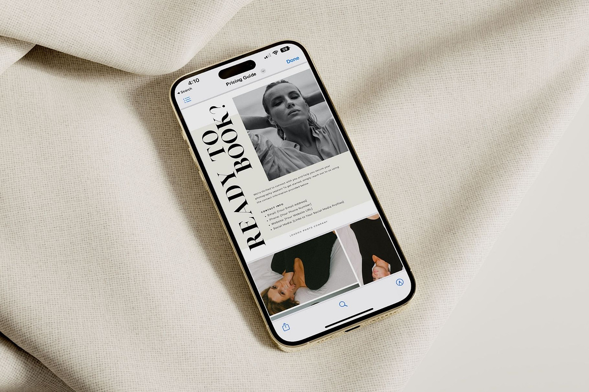 Photographer Pricing Template Canva, a Marketing Template by Blush Created (Photo 6 of 11)