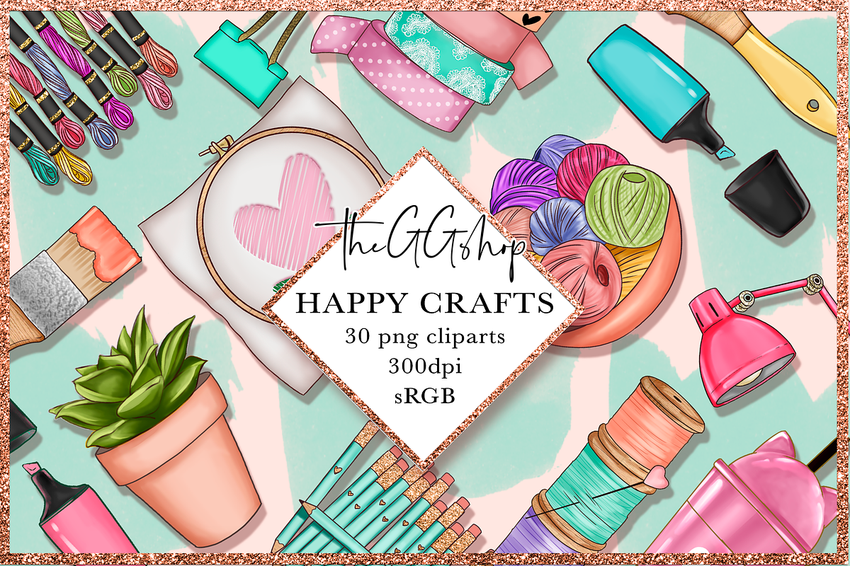 Arts & Crafts Clipart Set, an Education Illustration by The GG Shop (Photo 1 of 9)