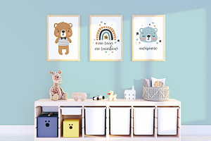 Nursery Frame And Wall Mockup Bundle