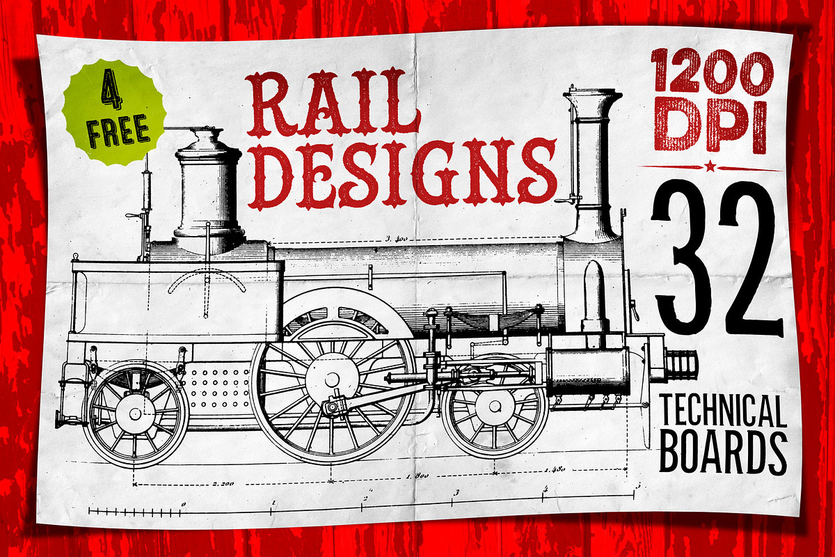 RAIL DESIGNS, 28 BOARDS + 4 FREE
