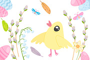 Happy Easter vector set, an Animal Illustration by EshaStudio (Thumbnail 2 of 4)
