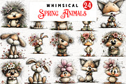 Whimsical Funny Spring Animals, an Animal Illustration by Watercolor design (Thumbnail 1 of 6)