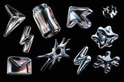 Chrome 3D Y2k Design Elements, an Object Graphic by THE PIGGEST (Thumbnail 10 of 11)