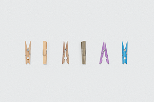 6 Pack Mini Clothes Pegs