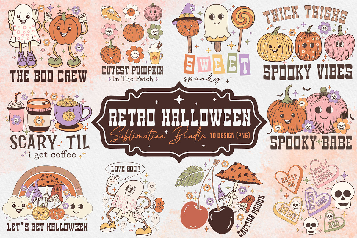 Halloween PNG Sublimation BIG Bundle, a Work Illustration by CreationArt (Photo 7 of 10)