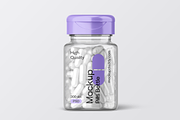 Mini Pill Bottle Mockup with Cap, a Cups & Container Mockup by Mockupdaddy (Thumbnail 26 of 27)