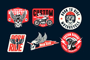 motorcycle badge vintage bundle, a Branding & Logo Template by grindstudio (Thumbnail 2 of 3)