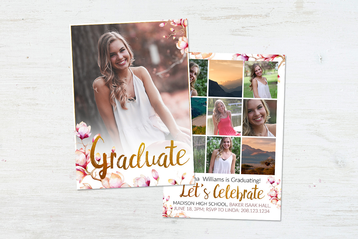 Graduation Template | Magnolia, a Card Template by Sleeklens (Photo 1 of 5)