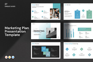 Marketing Plan Presentation Template, a Presentation Template by Slide_Genius1