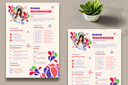 Abstract Resume Template, a Resume Template by MightyDesign (Thumbnail 2 of 5)