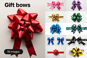 99 Gift bows, a Holiday Photo by Handmadefont