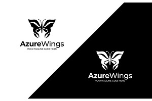 Azure Wings Logo Template