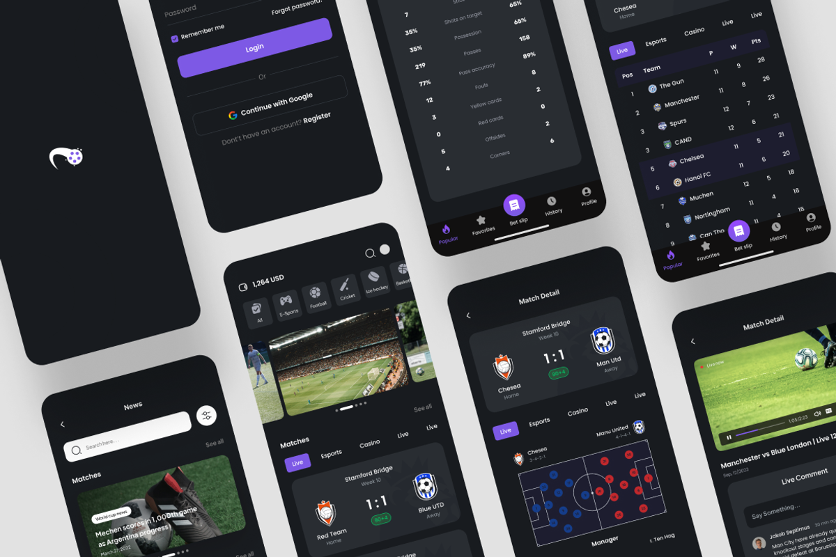 Soccer Score - Football Live UI Kit, an UI Kit Template by iDoodle Studio (Photo 3 of 4)
