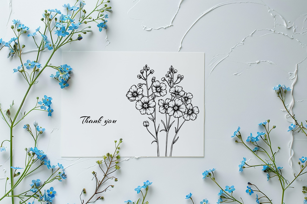 Forget-me-not SVG clipart, an Object Graphic by Dervik Art Store (Photo 5 of 8)