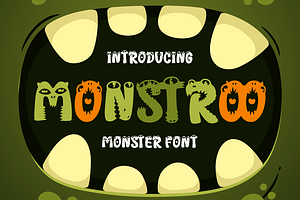 Monstroo Funny Monster Display Font, a Font by PutraCetol Studio