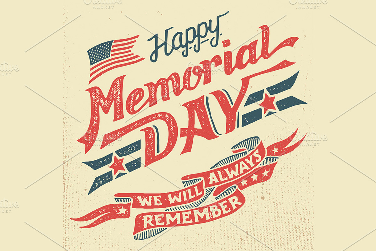 Happy Memorial Day Card, a Texture Illustration by Paul Lesser