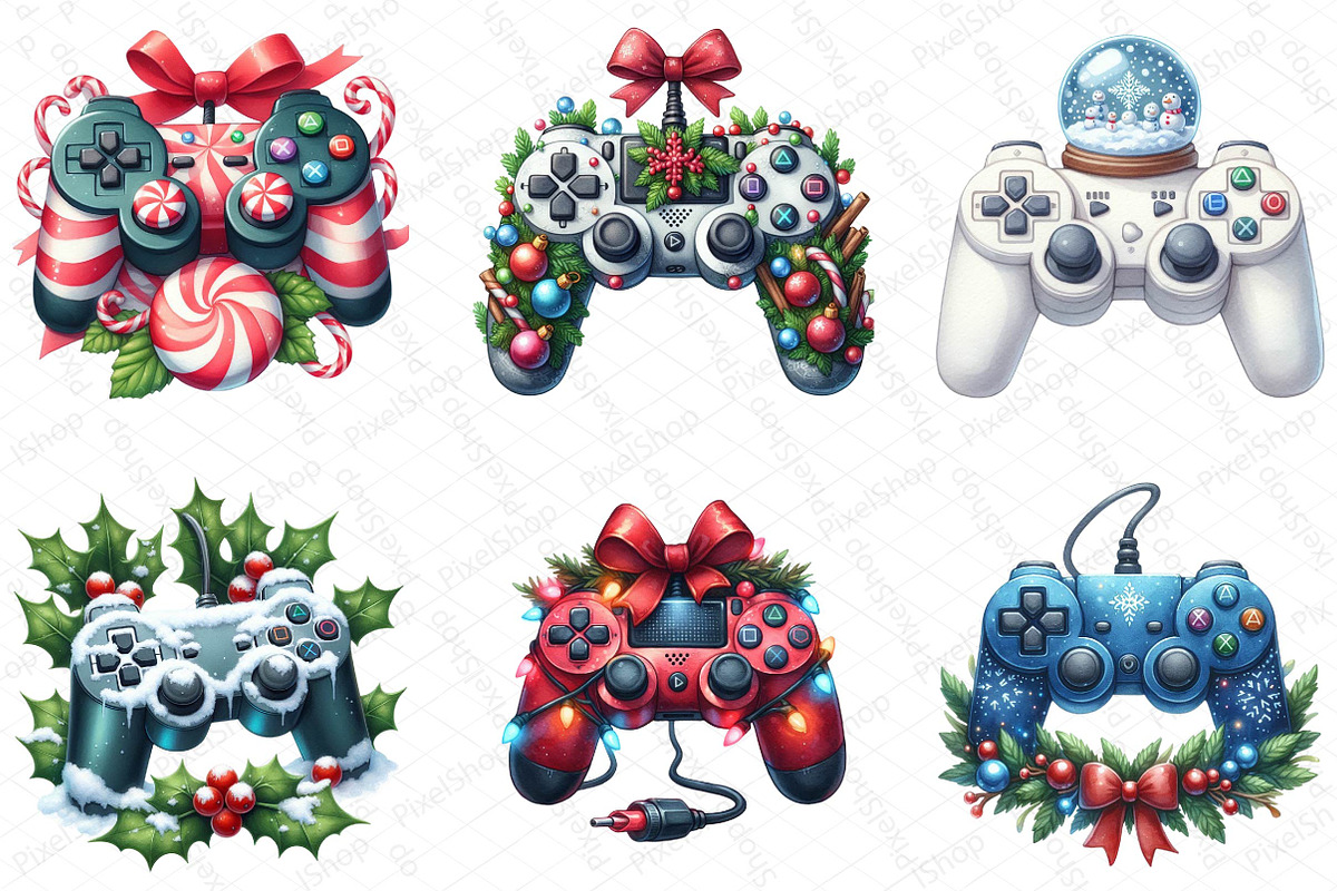 Christmas Gaming Controller, an Illustration by DreamPrint404 (Photo 3 of 4)