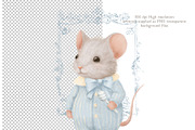 Baby Shower Baby Boy set, an Animal Illustration by AlenaVlasko stock Market (Thumbnail 2 of 9)