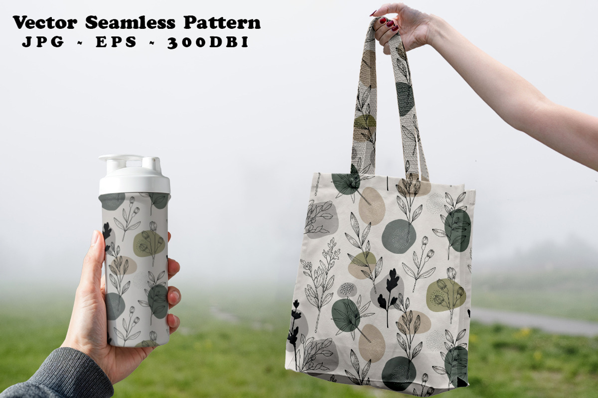 Minimal Botanical Seamless Vector, a Pattern Graphic by one-touch (Photo 3 of 10)