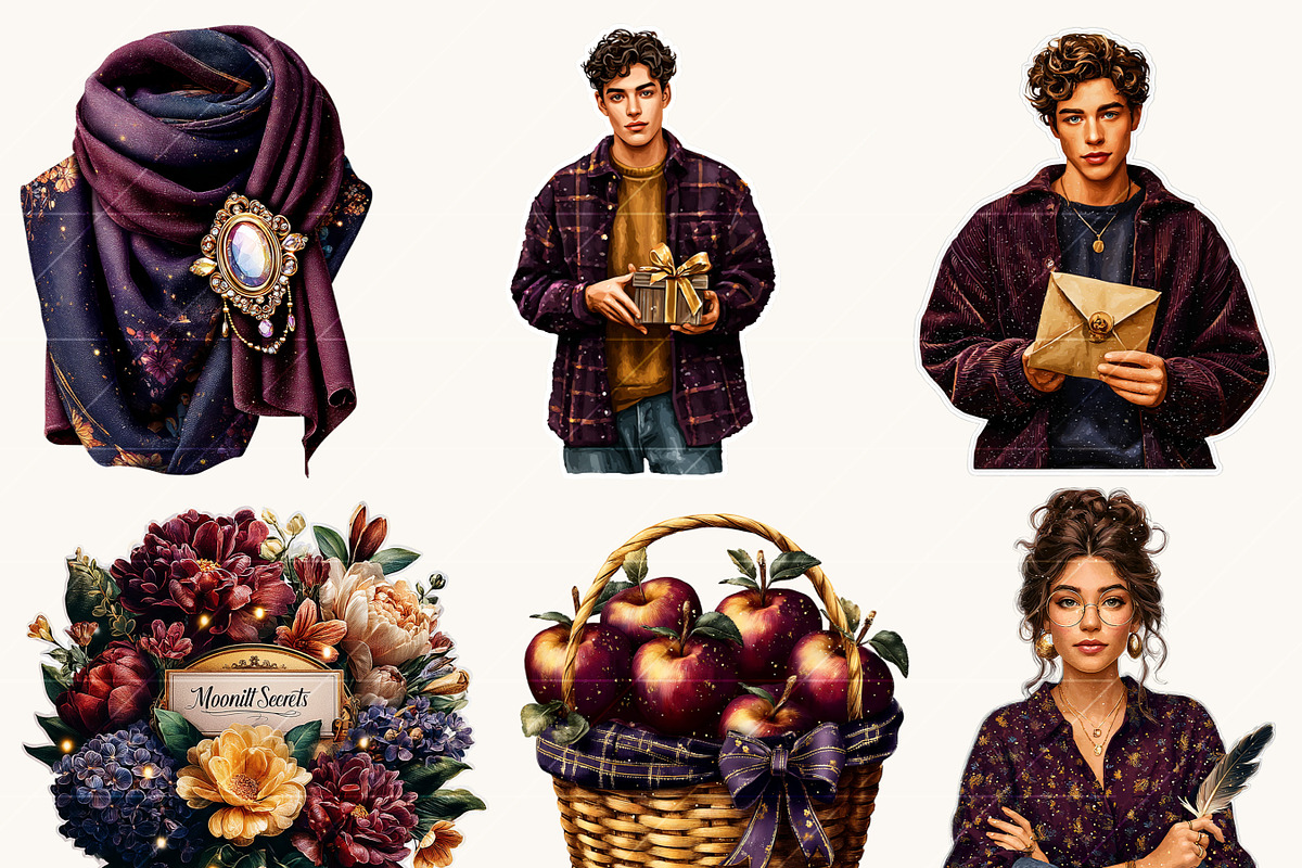 Cozy Mystery Romance Clipart, an Object Illustration by Design Scotch (Photo 9 of 9)