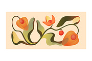 Abstract gradient flowers cards set, a Decorative Illustration by PaperTrident (Thumbnail 4 of 8)