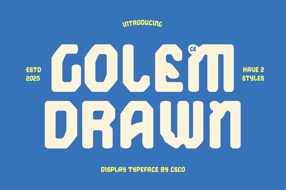 CS Golem Drawn, a Sans Serif Font by Craft Supply Co. (Photo 1 of 8)
