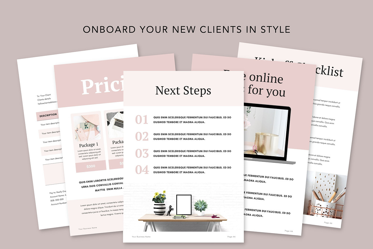 Client Welcome Packet Template Canva, a Brochure Template by DeeBeeDesign (Photo 4 of 10)