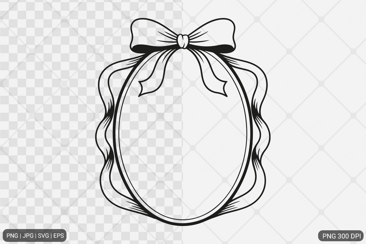 Bow Frame SVG PNG Bundle, an Illustration by Actual Pixel (Photo 9 of 19)