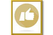 Modern Vector Flat Icon With Thumb, an Outline Icon by FineArtStudio (Thumbnail 2 of 3)