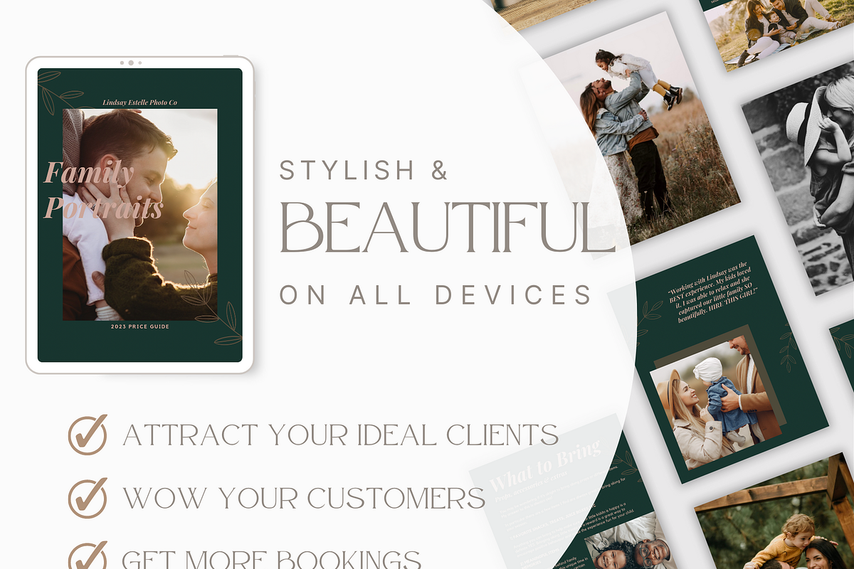 TEAL Family Price Guide Photography, a Magazine Template by Signature Edits (Photo 9 of 11)