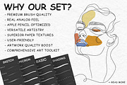 100+ Fine Line Procreate Brushes, a Brush Add-On by BrushArchive (Thumbnail 2 of 10)