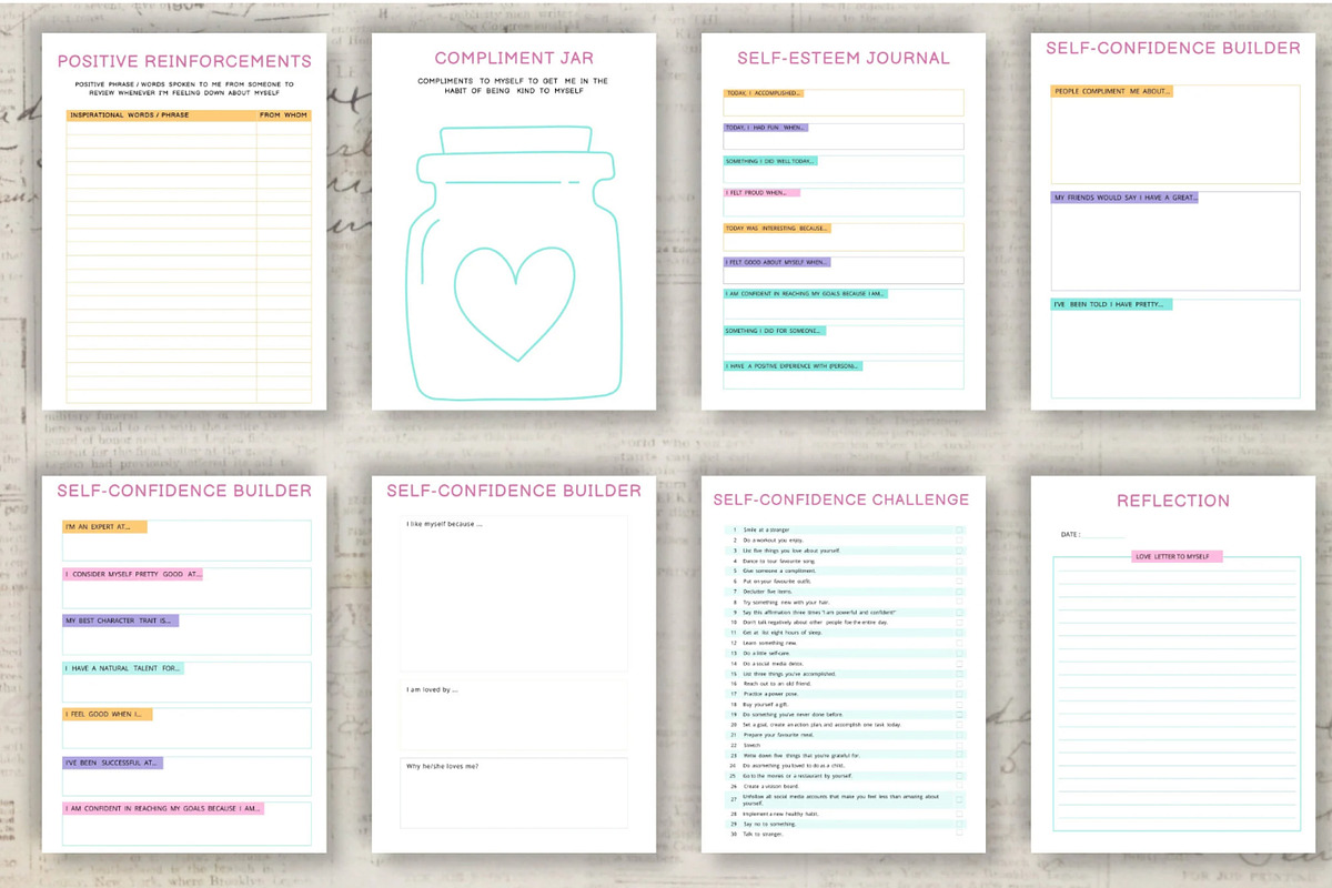 Printable Self Confidence Planner, a Stationery Template by Design House (Photo 4 of 9)