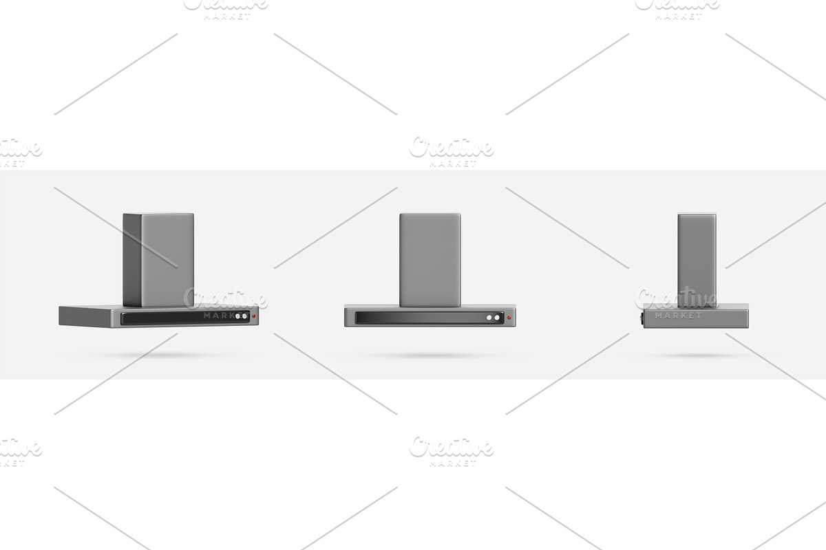 Kitchen range hood front, side, a Technology Illustration by Marozhkastudio
