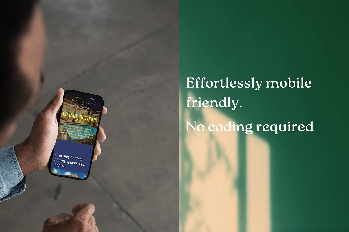 Outdoor Living Canva Website, a Landing Page Template by Oranja Studio (Photo 3 of 3)