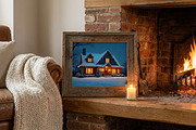 Cozy Winter House Night Background, a Holiday Photo by Aura Canyon HQ (Thumbnail 6 of 7)