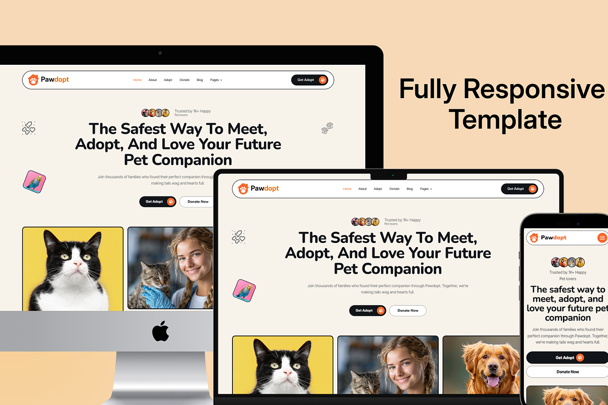 Pawdopt - Pet Adoption HTML Template, a HTML Template by TNCFlow (Photo 5 of 5)