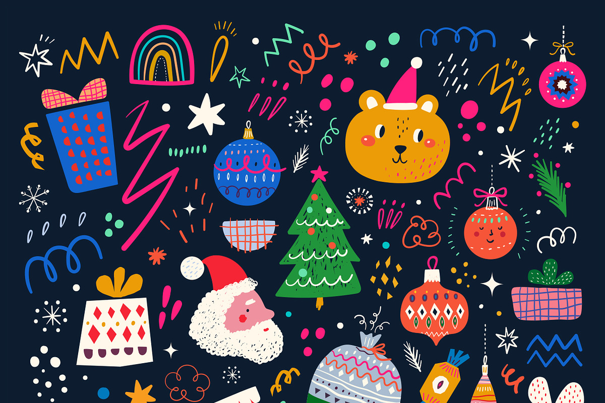 Cristmas holiday set, a Seasonal Illustration by MoleskoStudio (Photo 3 of 18)