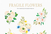 White Flowers watercolor collection, a Decorative Illustration by Volha Studio (Thumbnail 3 of 9)