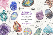 Birthstones Planets Zodiac Crystals, an Illustration by Alena Solonshchikova (Thumbnail 1 of 13)
