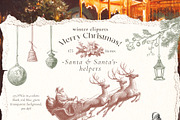 Merry Christmas! Vintage winter set, a Seasonal Illustration by Pamyatka Shop (Thumbnail 3 of 20)