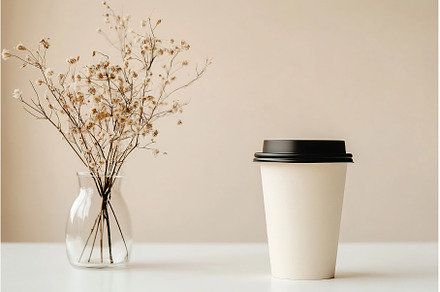 Coffee cup & dried flowers, a Food & Drink Photo by Beautiful things