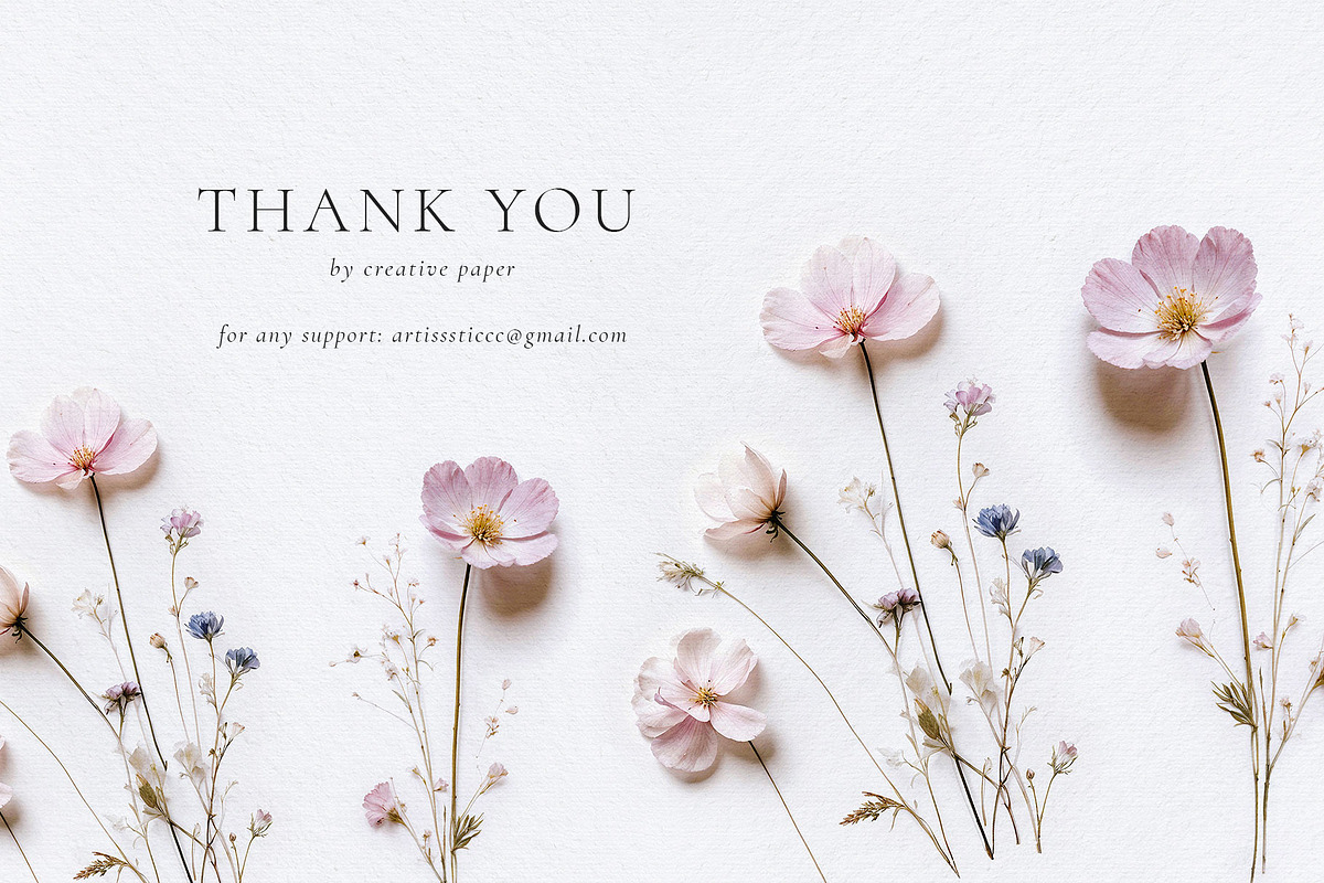 Pretty Wildflowers I Pressed Flowers, a Background Graphic by by creative paper (Photo 14 of 14)