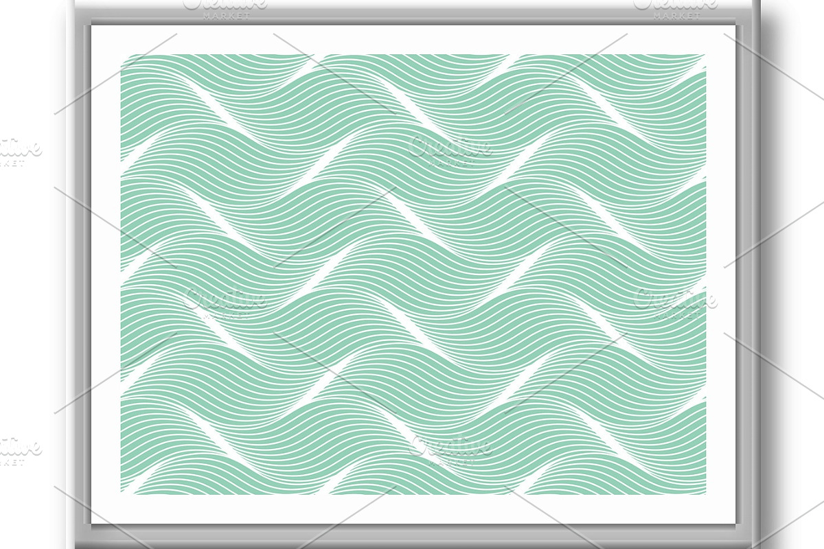 The geometric pattern with wavy, a Decorative Illustration by RODINA (Photo 3 of 3)